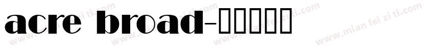 acre broad字体转换